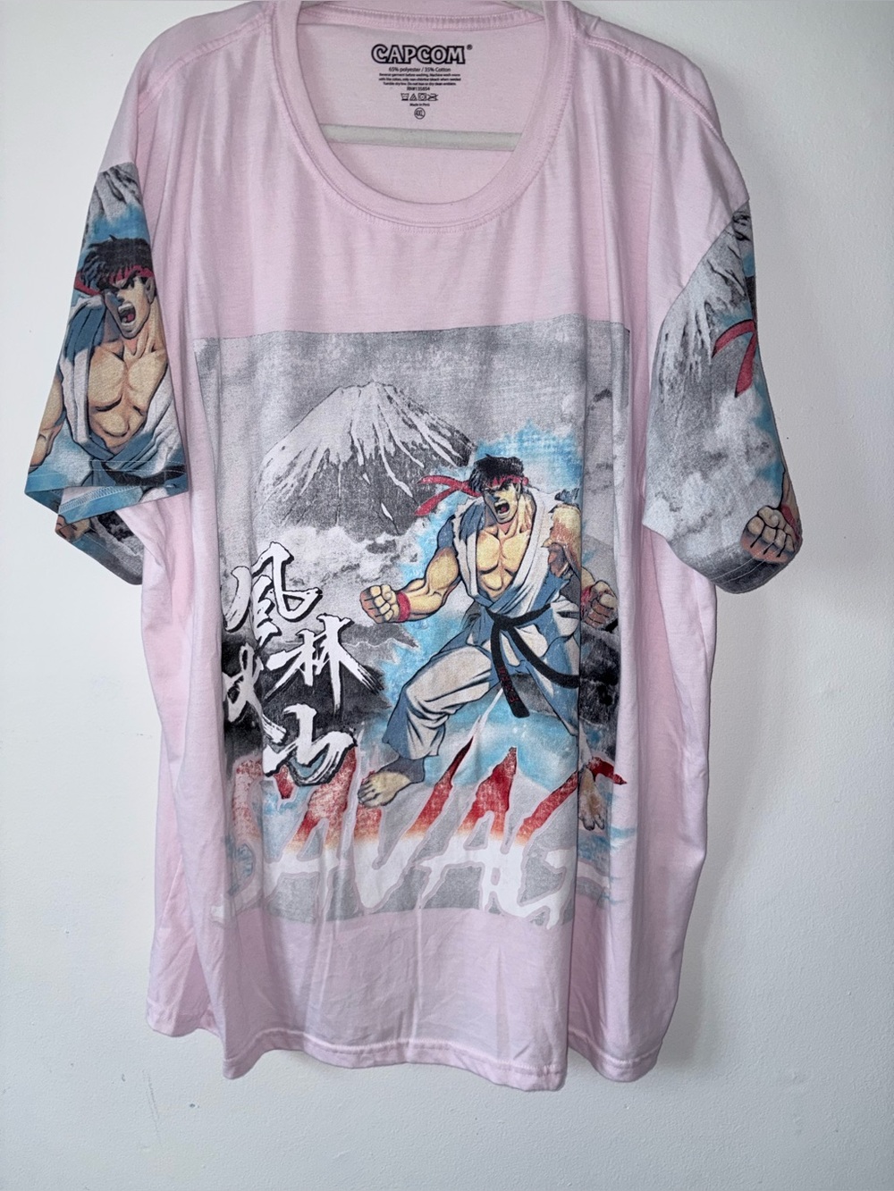 Pink Ryu Graphic Tee - Street fighter  Streetwear Shirt